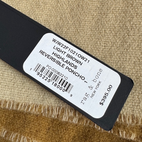 rag & bone Wool Highlands Reversible Poncho Wrap Shawl oversized Blanket Scarf - Picture 5 of 7
